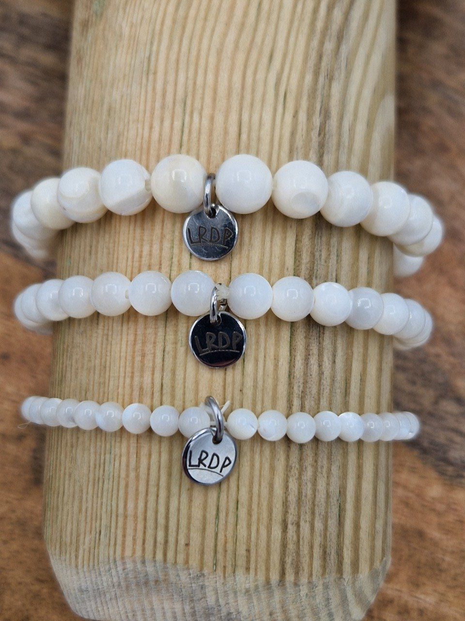 Bracelet Extensible En Bâtonnets De Nacre Irisée - Sans Fermoir, Longueur Ajustable - Parfait Pour Les Filles