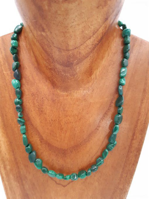 Collier en malachite 