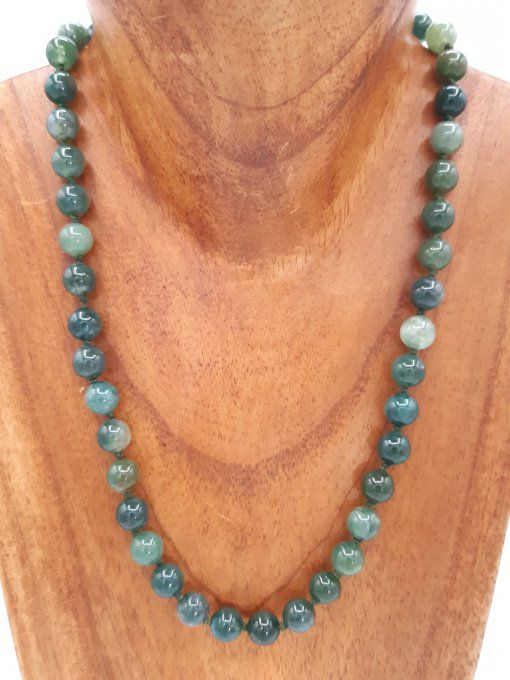 Collier en agate mousse 