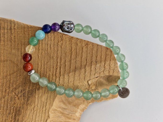 Bracelet des 7 chakras et aventurine 