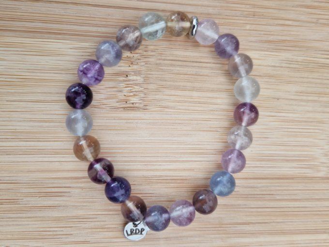 bracelet en fluorite multicolore