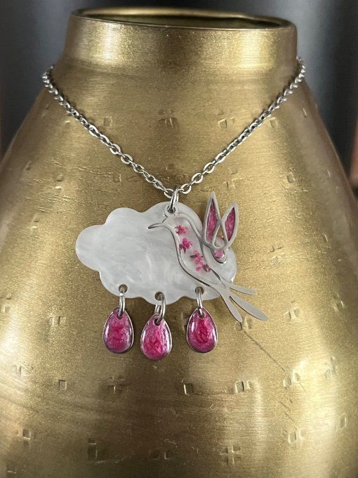 Collier collection vol de colibri