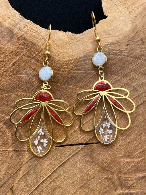 Boucles d'oreilles collection Lotus doré