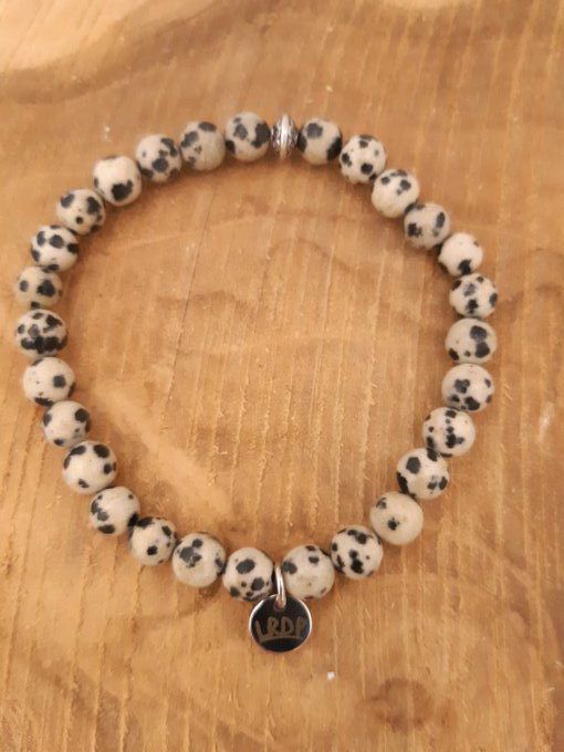 Bracelet en jaspe dalmatien