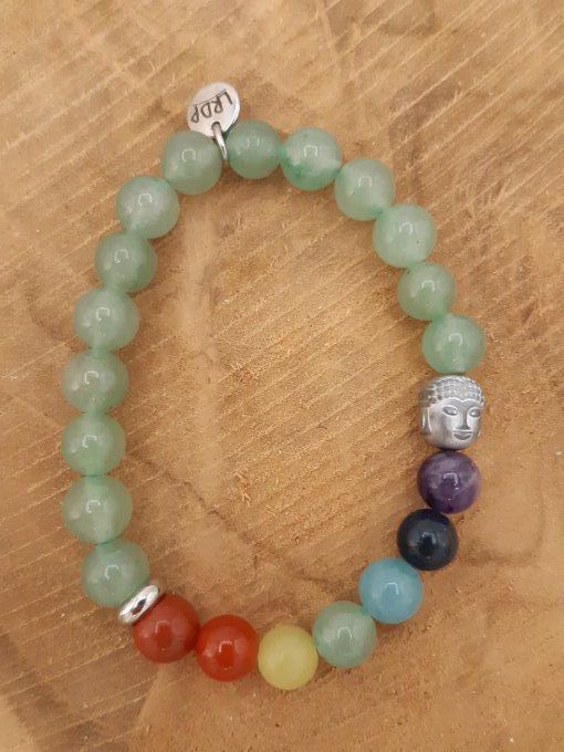 Bracelet des 7 chakras et aventurine 