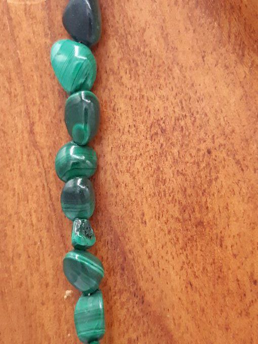 Collier en malachite 