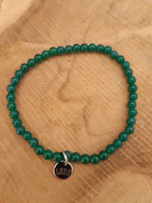 Bracelet en agate verte