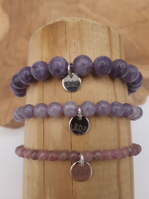 bracelet en lépidolite