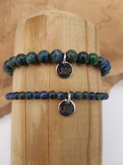 bracelet en azurite-malachite