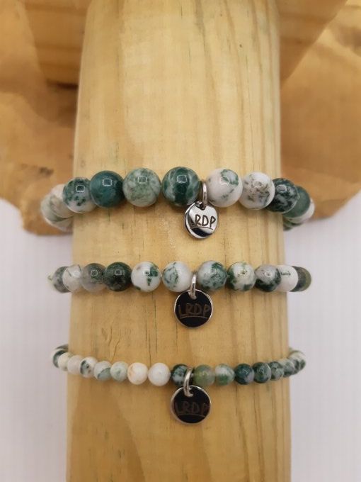 bracelet en agate arborisée