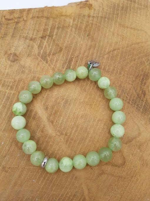 bracelet en calcite verte