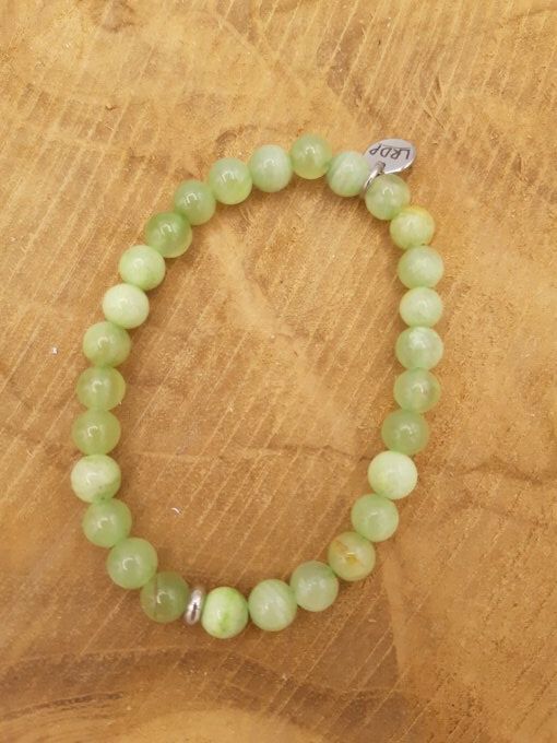 bracelet en calcite verte