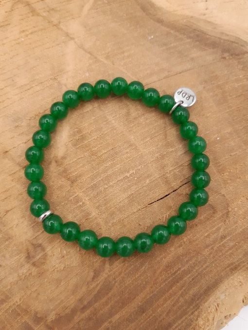 Bracelet en agate verte