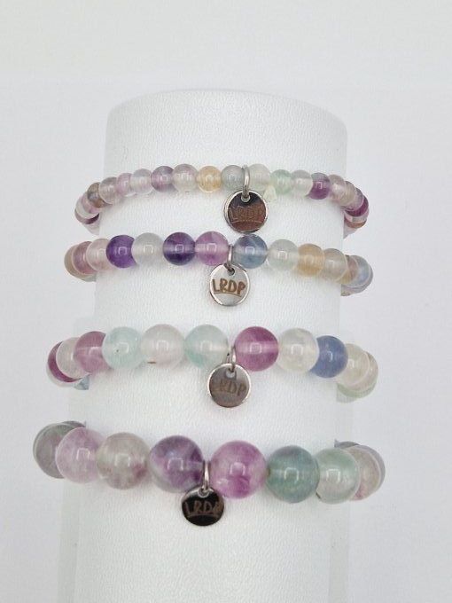 bracelet en fluorite multicolore