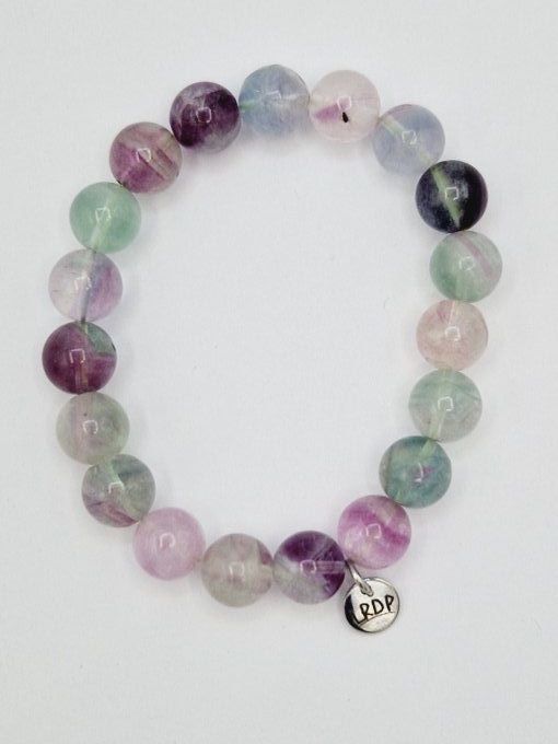 bracelet en fluorite multicolore