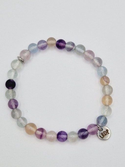 bracelet en fluorite multicolore