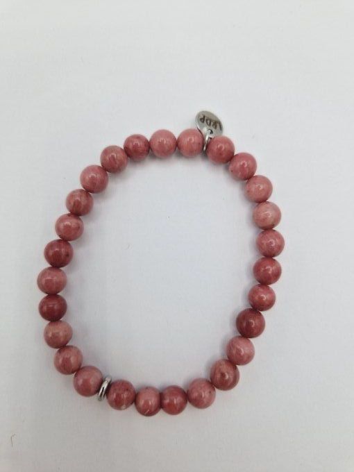 Bracelet en rhodonite rose