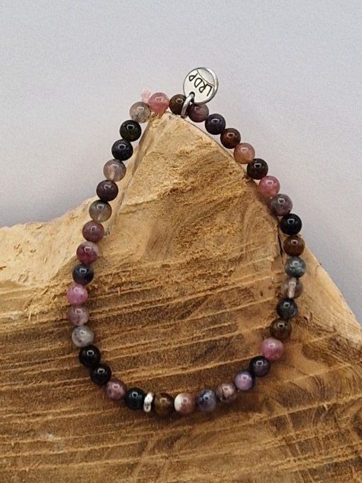 bracelet en tourmaline multicolore