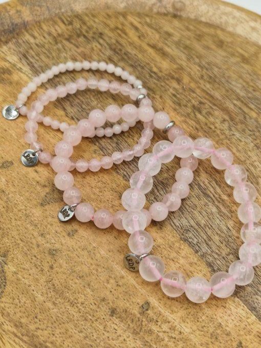 Bracelet en quartz rose