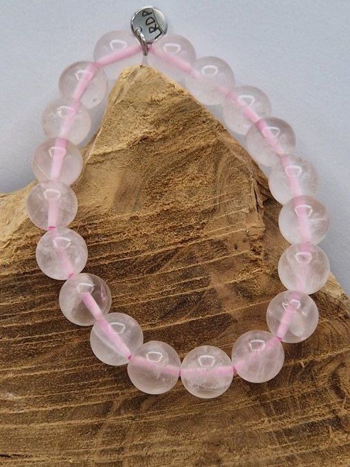 Bracelet en quartz rose