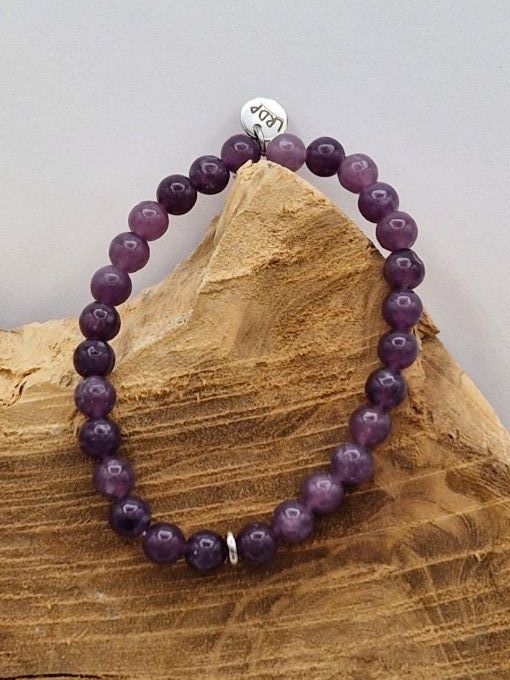 bracelet en lépidolite