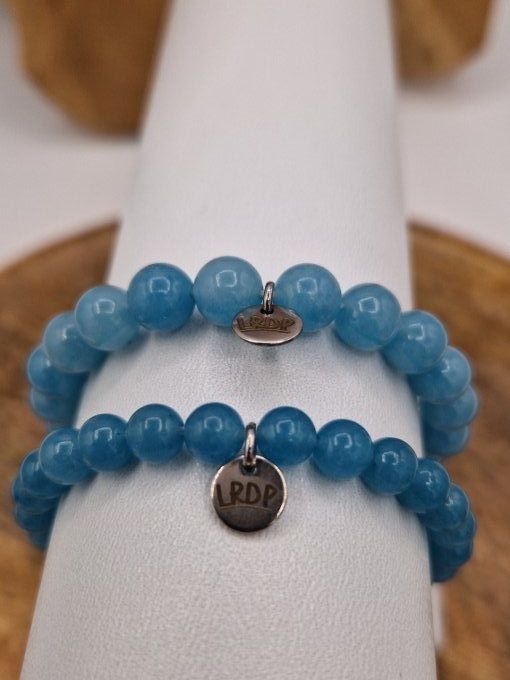 Bracelet en quartz bleu