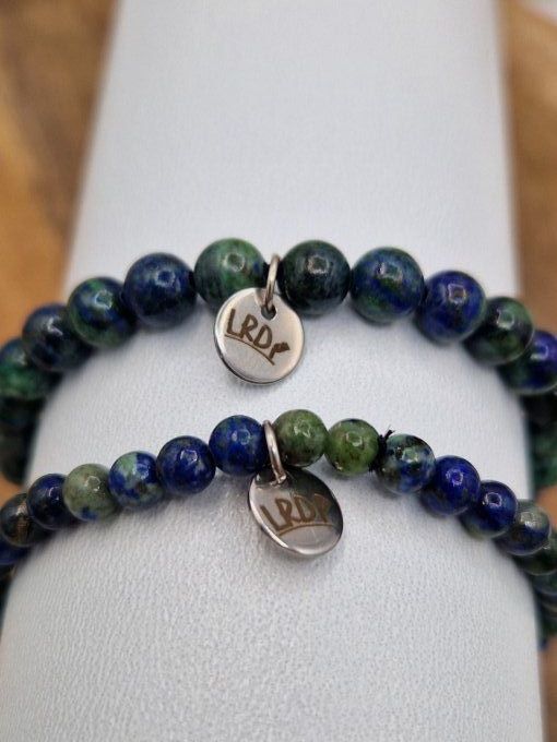 bracelet en azurite-malachite