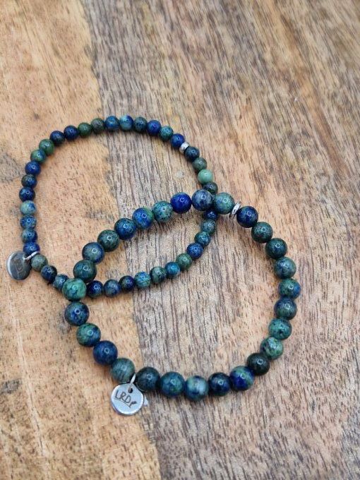 bracelet en azurite-malachite