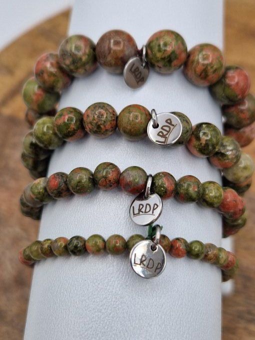 Bracelet en unakite