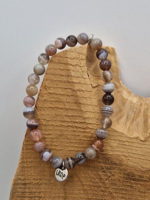 bracelet en agate du Botswana