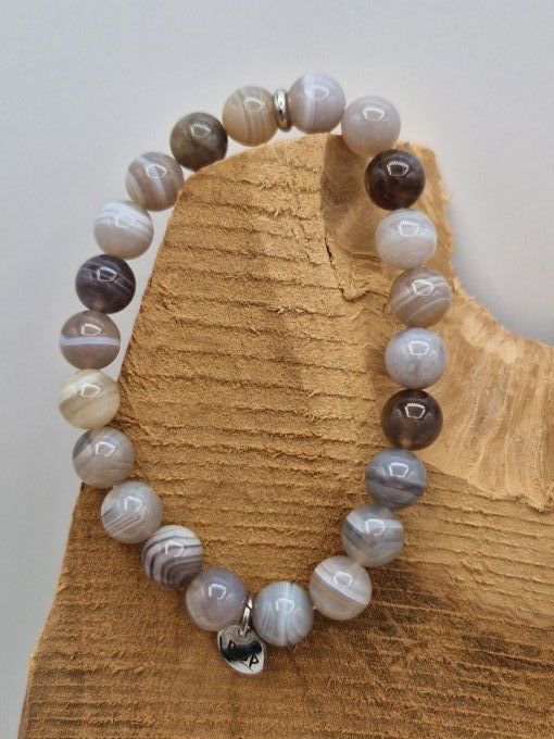 bracelet en agate du Botswana