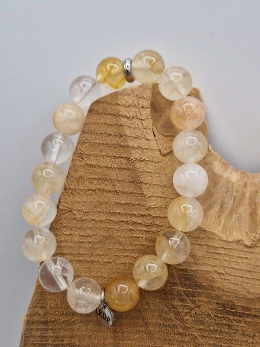 Bracelet en quartz hématoïde jaune