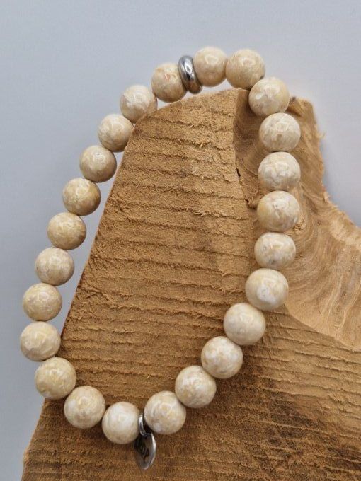 Bracelet en jaspe ivoire