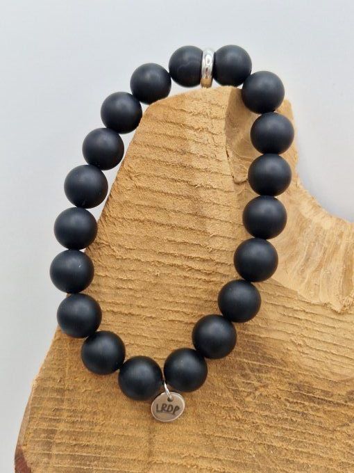 bracelet en onyx mat