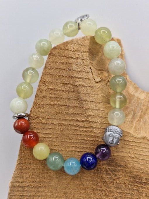 Bracelet des 7 chakras en jade