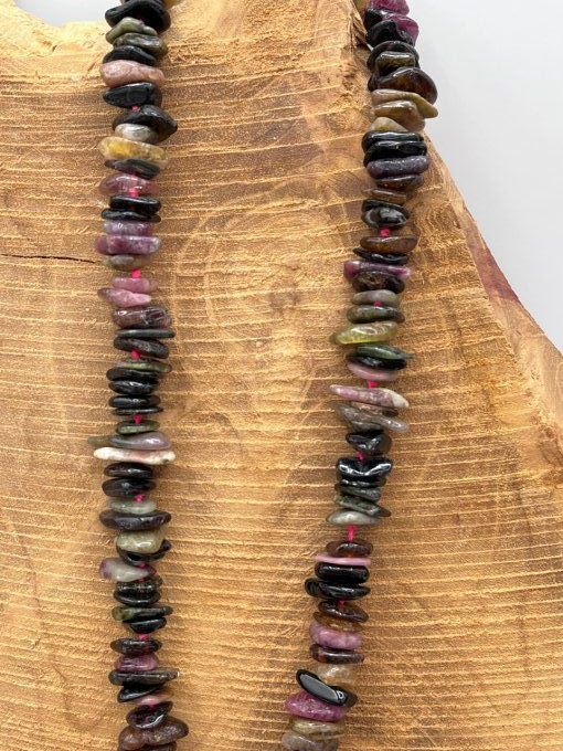 Collier en tourmaline multicolore 