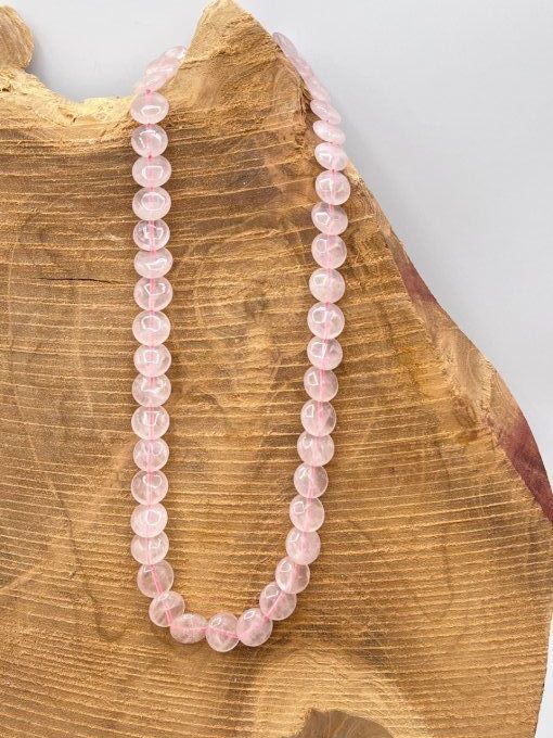 Collier en quartz rose 