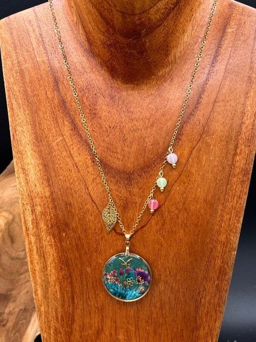 Collier  Nature fleurs