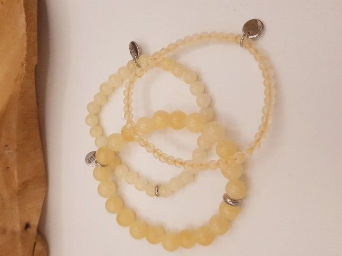 Bracelet en calcite orange