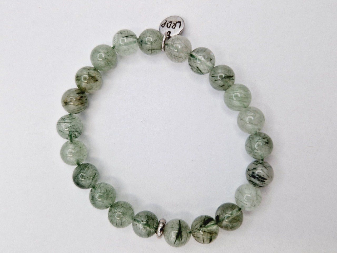 bracelet en quartz tourmaline vert